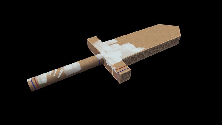 cardboard sword 3D Model