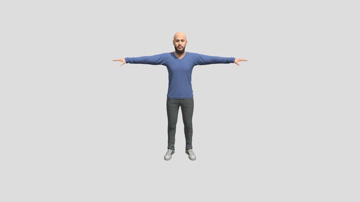 Male no hair md tahin 3D Model