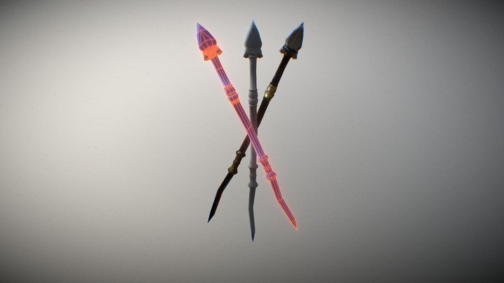 Spear-Lowpoly 3D Model