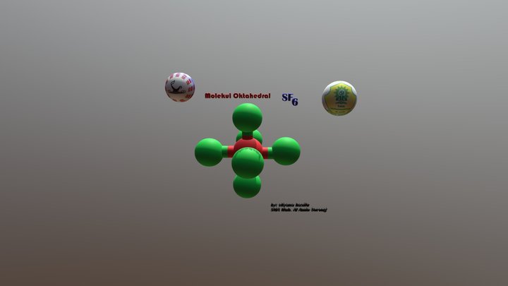 molekul SF6 by Eliyana Hasifu 3D Model