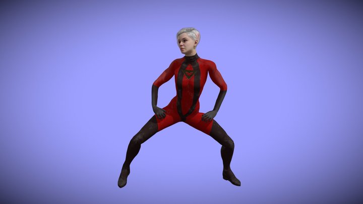 Female Dancer Twerking Animation 3D Model
