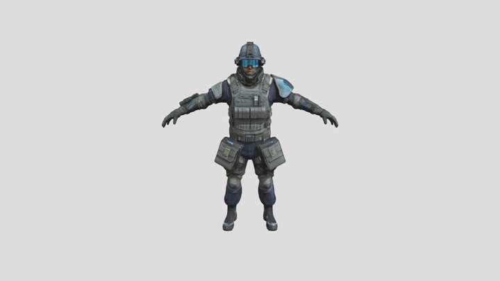Tactical Gear Soldier 3D Model