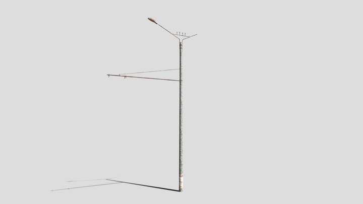 Trolley Power Line 3D Model