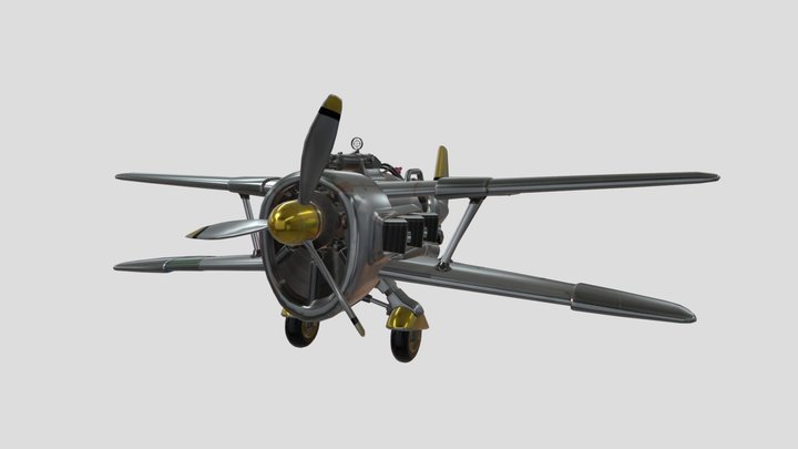 biplane fortnite vehicle 3D Model