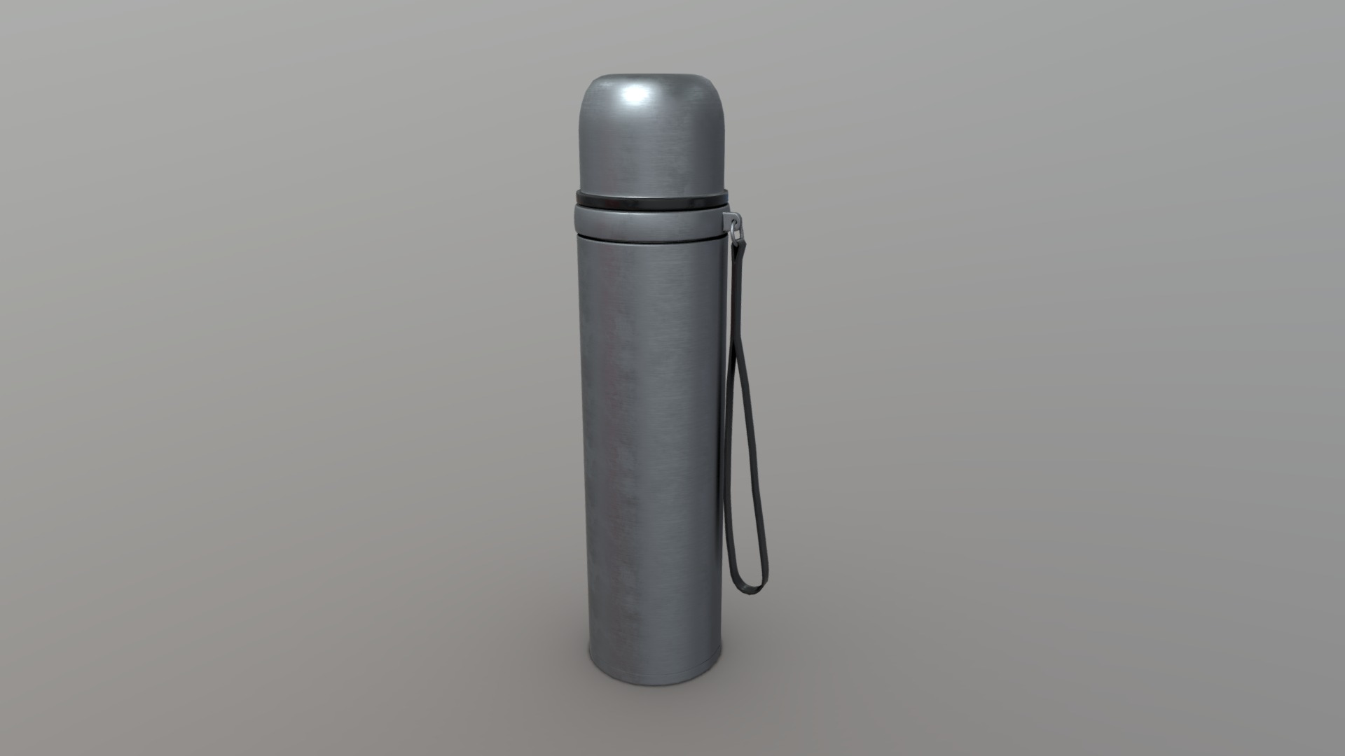 3D model Thermos - This is a 3D model of the Thermos. The 3D model is about a black cylindrical object.