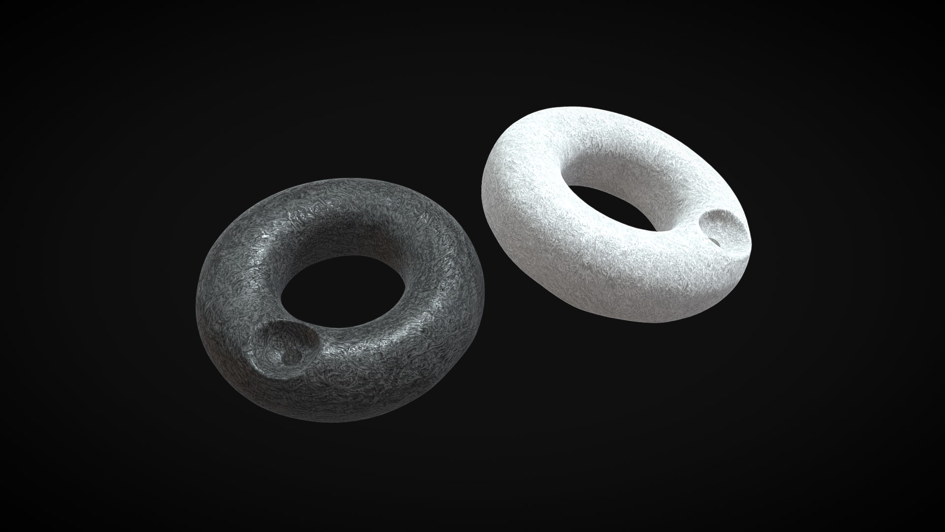 3D model Ceramic Pipes - This is a 3D model of the Ceramic Pipes. The 3D model is about a few planets in space.