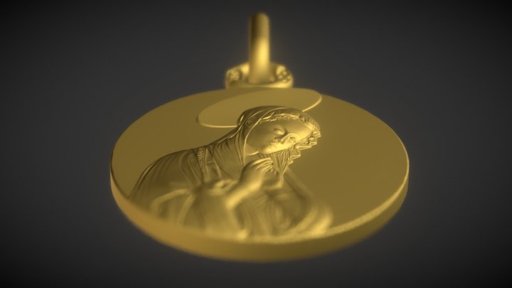pendant Virgin Mary 3D Model
