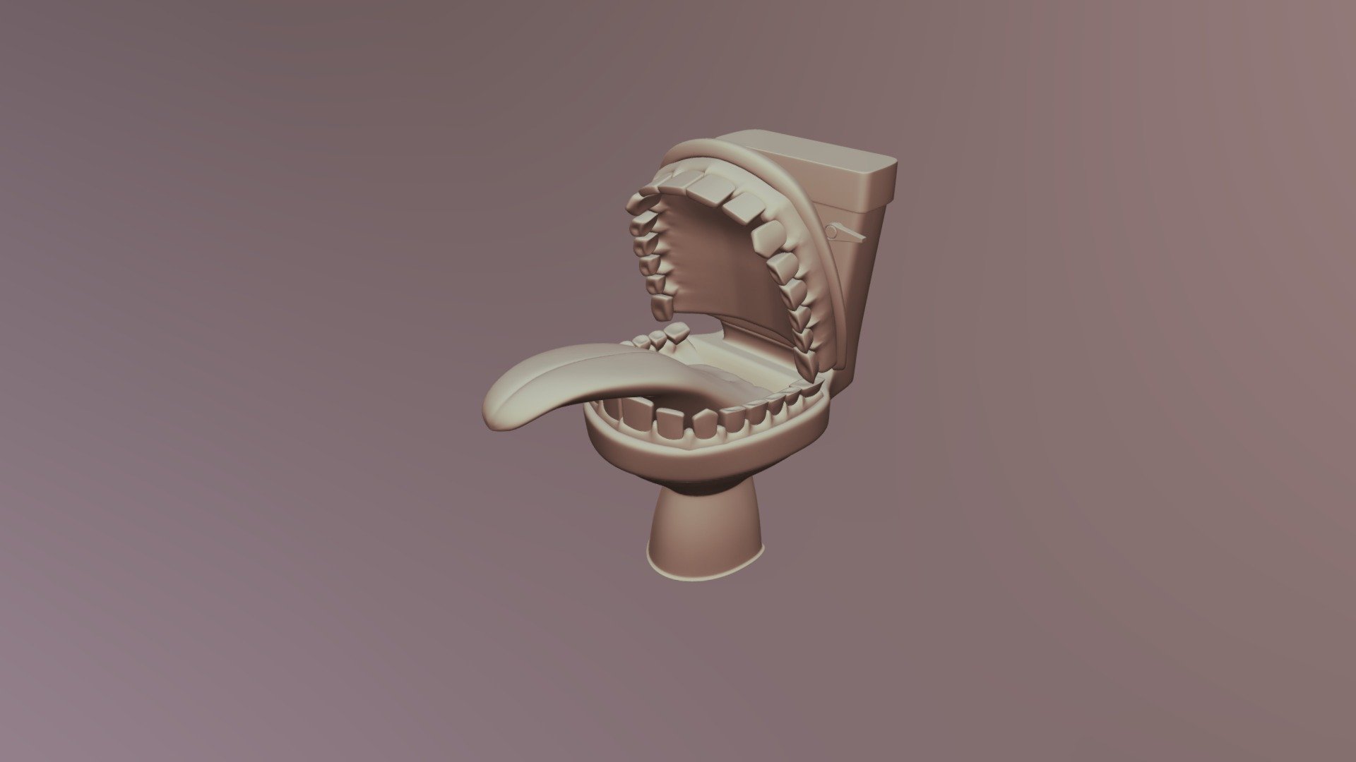 Teeth Toilet Download Free 3D model by Dobes (TobyGCreations