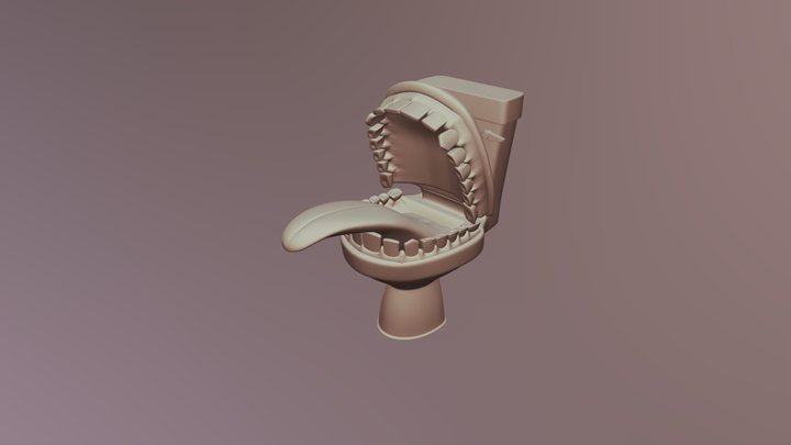 Teeth Toilet 3D Model