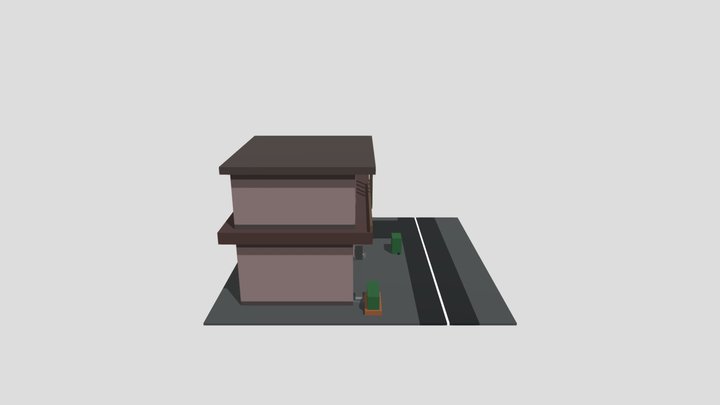 дом в стиле хай тек 3D Model