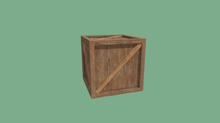 Wooden Crate 3D Model