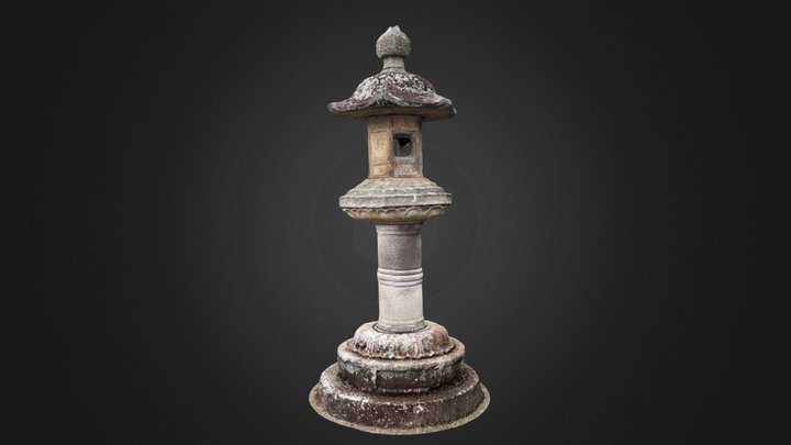 つくば市長久寺石灯籠 3D Model
