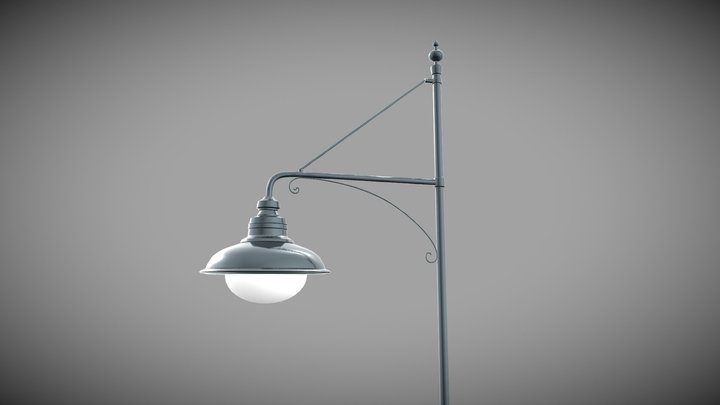 High Street Lamp Edwardian Era 3D Model