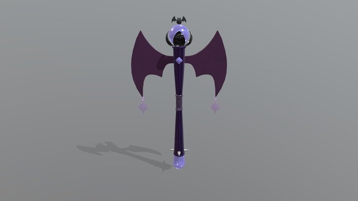 Bat Witch Staff 3D Model