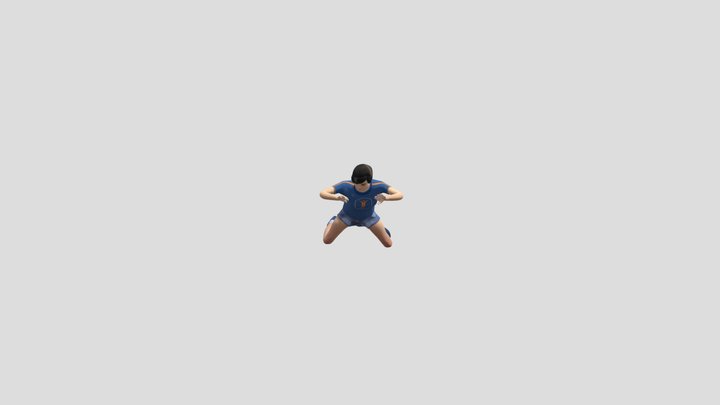Swimming girl 3D Model