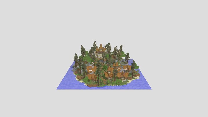 Beautiful hub on water 3D Model