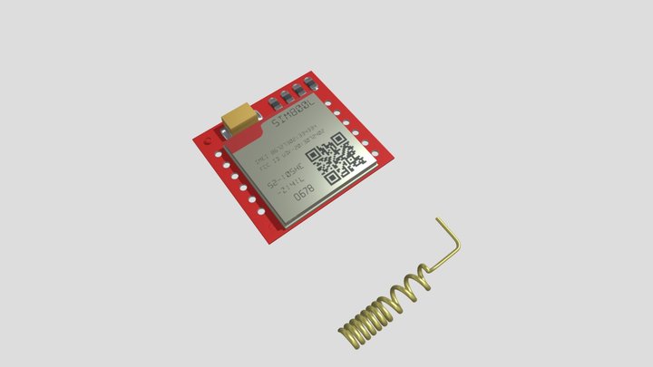 SIM800 L 3D Model