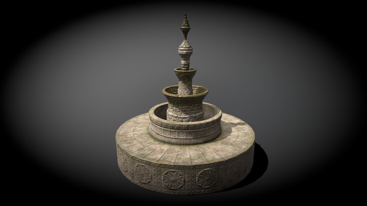 Medieval Fountain Empty (Free) 3D Model