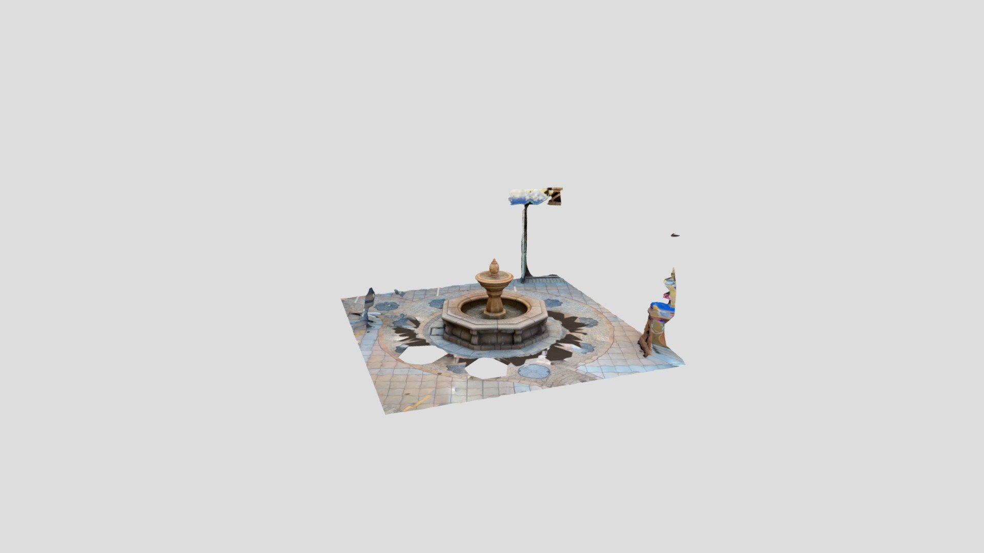 Adventureland water fountain