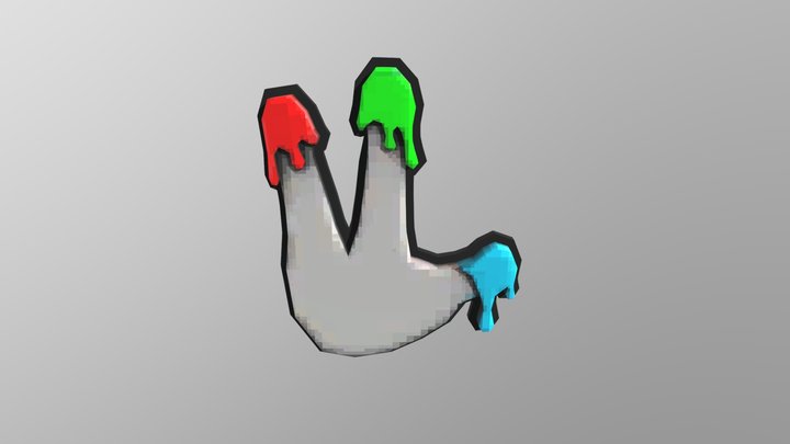 the-gorilla-tag-finger-painter-badge (4) 3D Model
