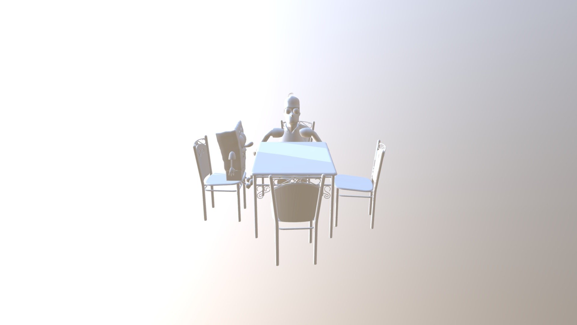 Homer Spongebob Table
