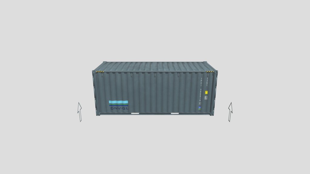 20ft Cargo Container Blue Grey