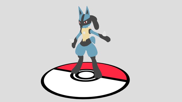 Lucario (Rigged) 3D Model