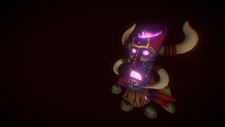 The Caster Of Dark Forces Ritual Totem 3D Model