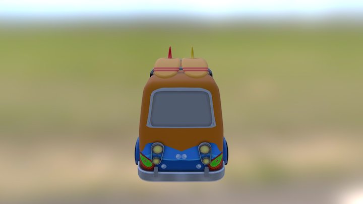 Surfer Car 3D Model
