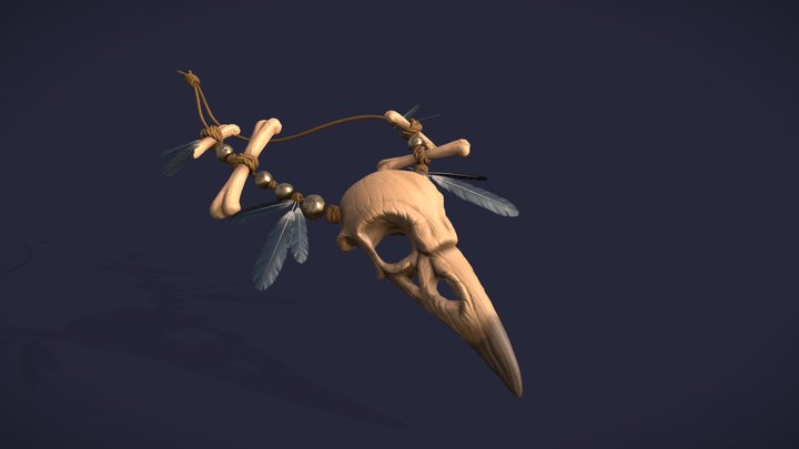 Bird Skull Talisman 3D Model