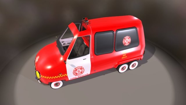 PickUp Fire Van 3D Model