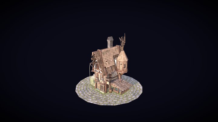 Medieval Fantasy Shop 3D Model