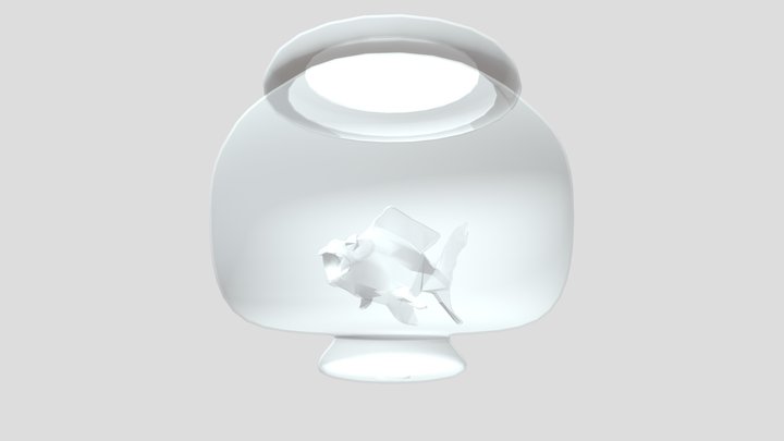 Fish And Bowl 3D Model