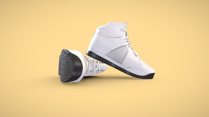 Trailblazer Perform Calfskin Sneakers 3D Model