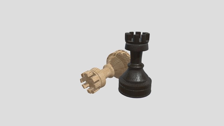 PBR Chess Pieces 3D Model