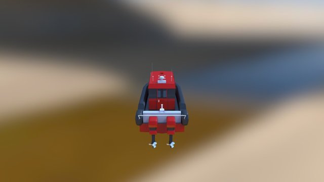 Coast Guard Black N Red 3D Model
