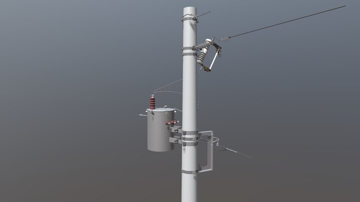 ESTRUTURA CM3-COM TRANSFORMADOR MONOFÁSICO – Kostenloses 3D-Modell STL