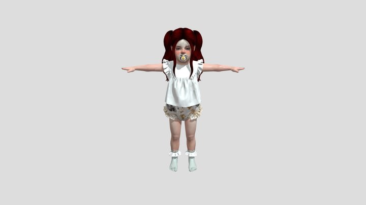Baby e menina GTA feminina skin 3D Model