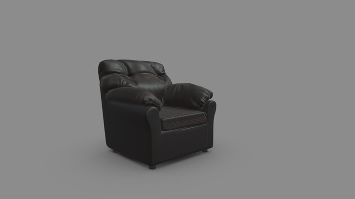 Leather Sofa 3D Model