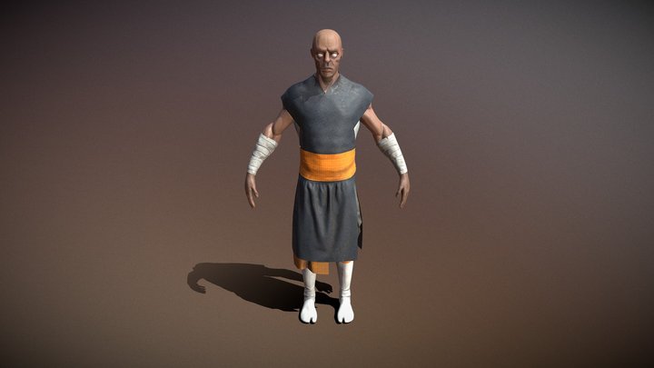 Monk warrior 3D Model