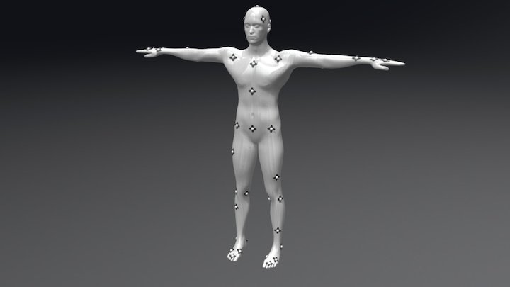 Motion capture marker guide 3D Model