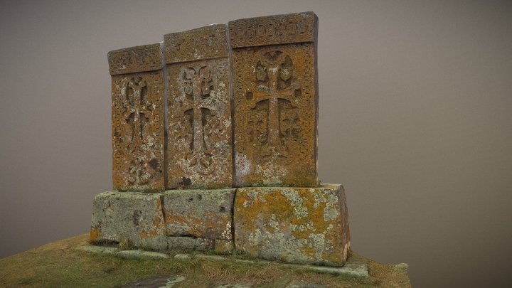 A cross-stone from Noratus Cemetery 3D Model