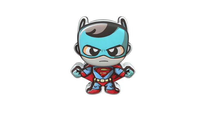 SupChibi superhero character 3D Model
