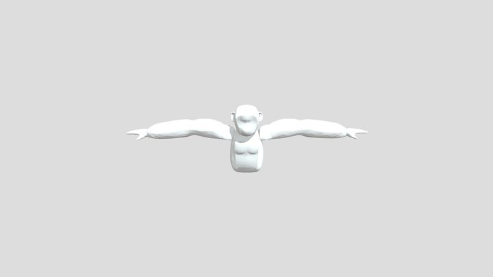 Lethal Ape Player Model For Gorilla Tag Fan Game 3D Model