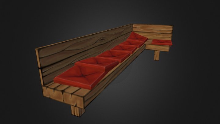 Medieval Bench 3D Model