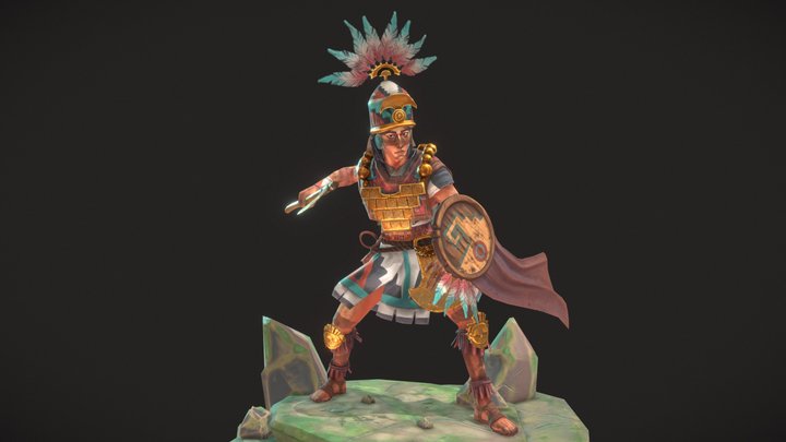 Incas Lowpoly Character 3D Model