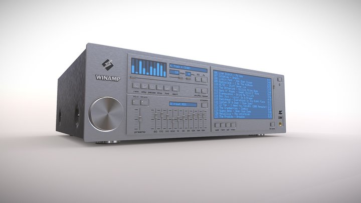 Winamp Deck Low Poly Game Ready 3D Model
