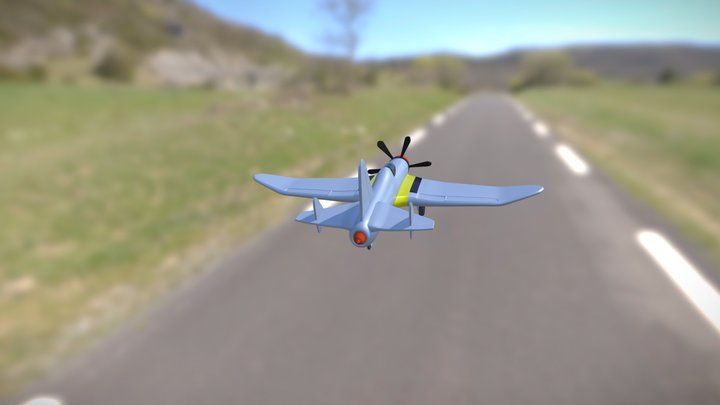 3D Advanced Propeller Jet Airplane 3D Model