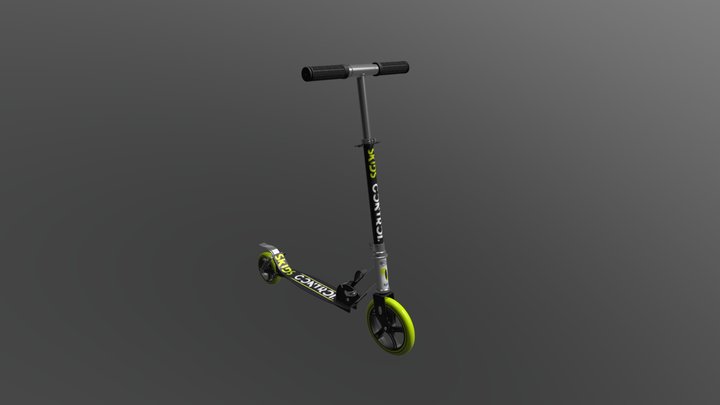 Stamp Skids JS123180 Folding Scooter 3D Model