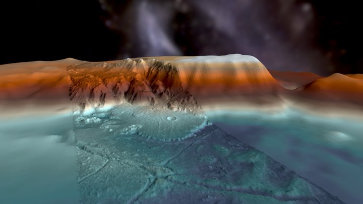 Mars Landing Site - Holden Crater 3D Model